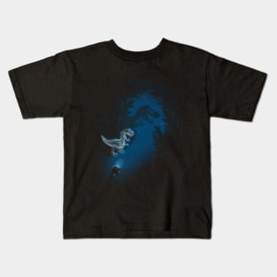 Tiny Blue Raptor Kids T-Shirt